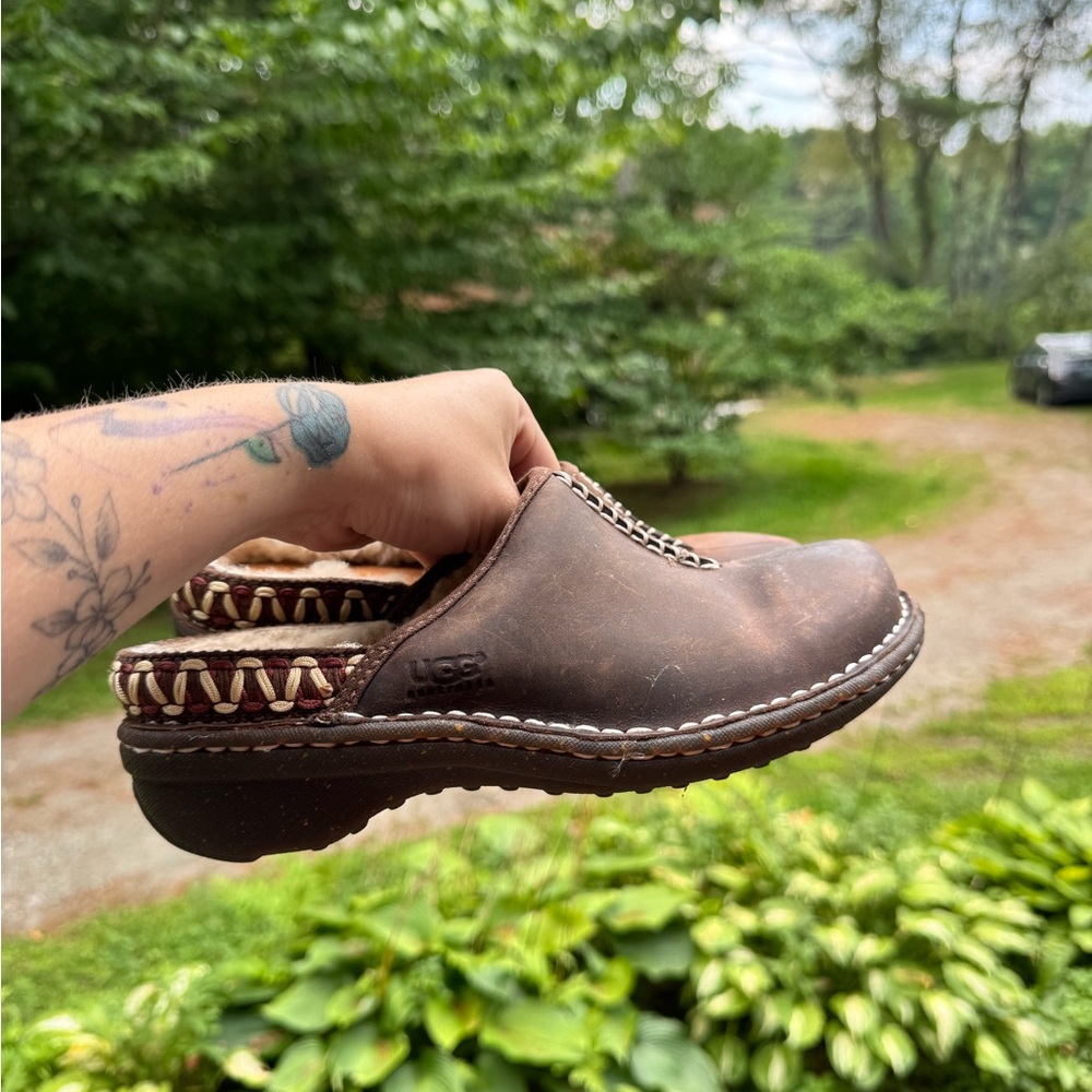 UGG Dark Brown Slip-On Loafers